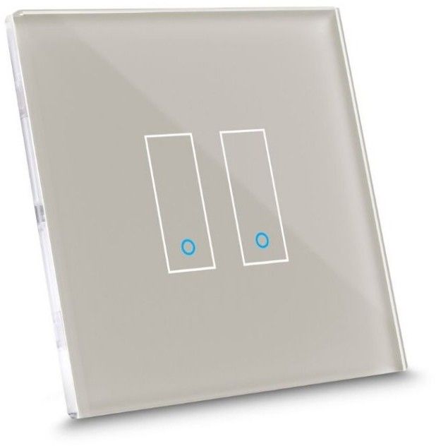 Iotty Smart Switch Frontplate med dobbel knapp – Bygg din egen Smart Switch – Tan