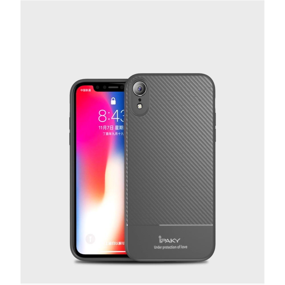 iPaky Carbon Fibre Texture (iPhone Xr) - Gray