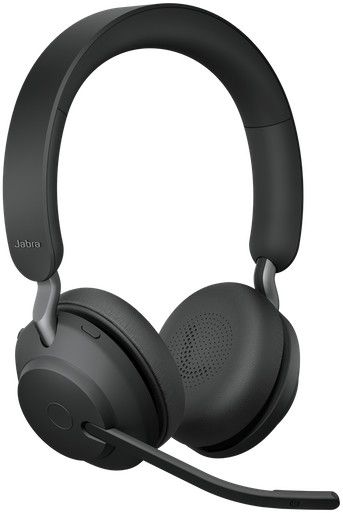 Jabra Evolve2 65 MS Stereo - Hodesett - on-ear - Bluetooth - trådløs - USB-A - lydisolerende - svart - Certified for Microsoft Teams