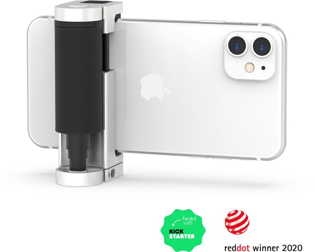 Just Mobile Shutter Grip 2 smart kamerakontroll for smarttelefonen din - sølv