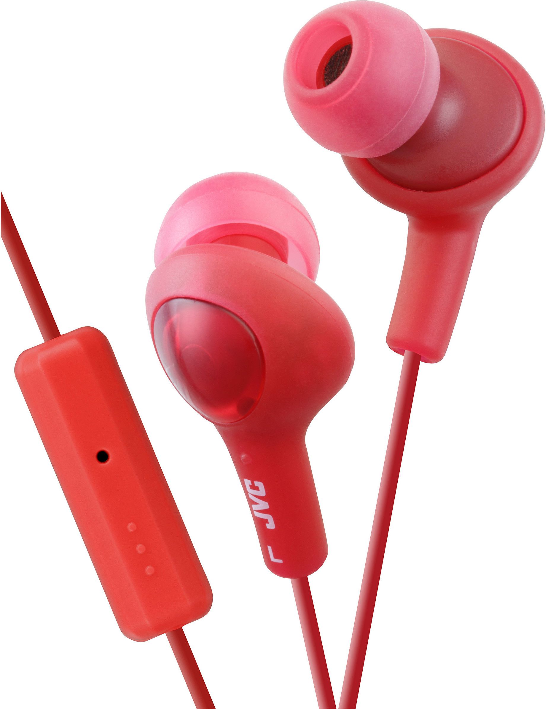 JVC FR6 Rubber Plus-hodesett - Rød