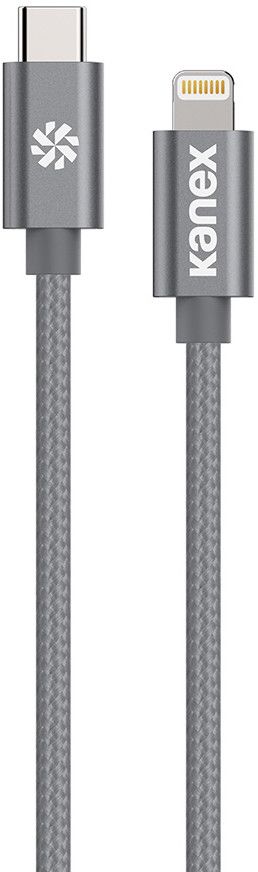 Kanex DuraBraid Lightning til USB-C - 1 meter - Sølv