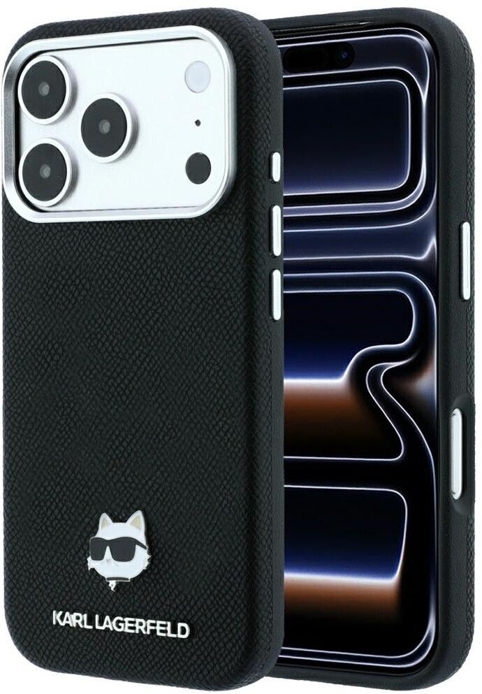 Karl Lagerfeld Grained Choupette Head Metal MagSafe (iPhone 17 Pro Max/18 Pro Max)