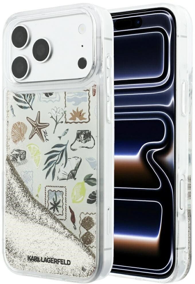 Karl Lagerfeld Liquid Glitter Beach Case (iPhone 17 Pro Max/18 Pro Max)