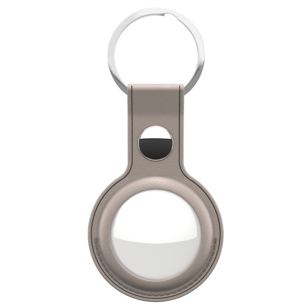 KeyBudz Leather Keyyring (AirTag) - 1-pakke - Sandbeige