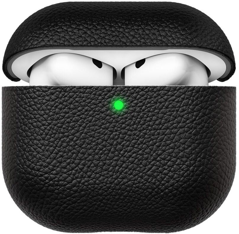 KeyBudz PodSkinz Artisan Leather Case (AirPods 4) - Svart