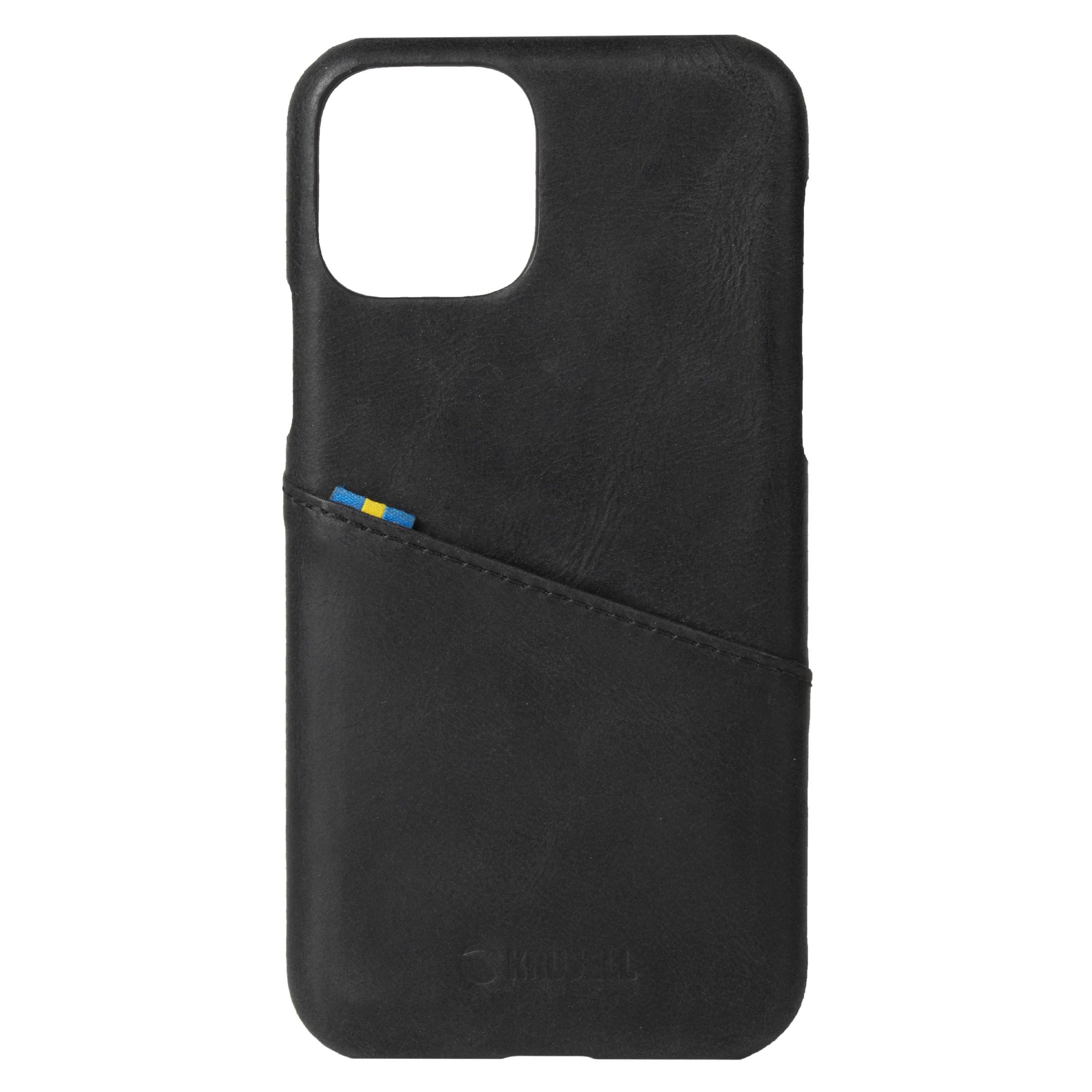 Krusell CardCover Leather (iPhone 12 Pro Max) - Svart