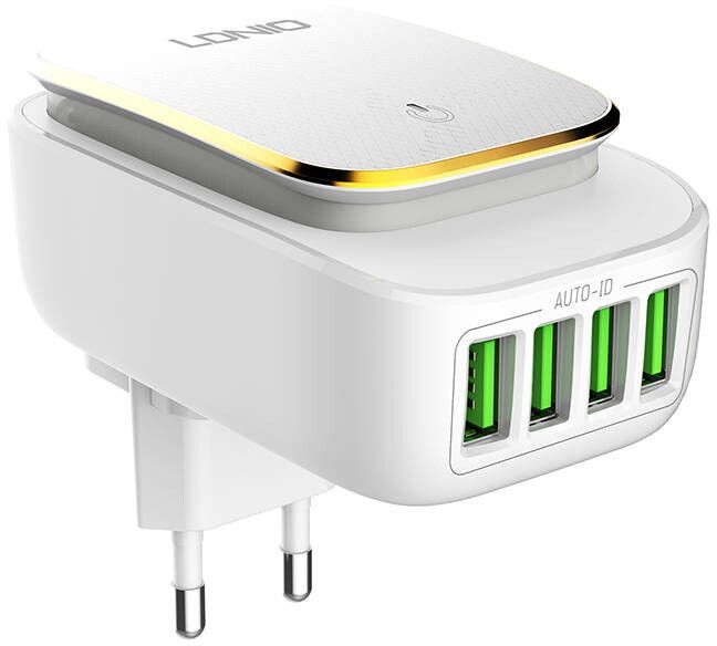 LDNIO Vegglader med nattlysfunksjon A4405 + USB-C-kabel