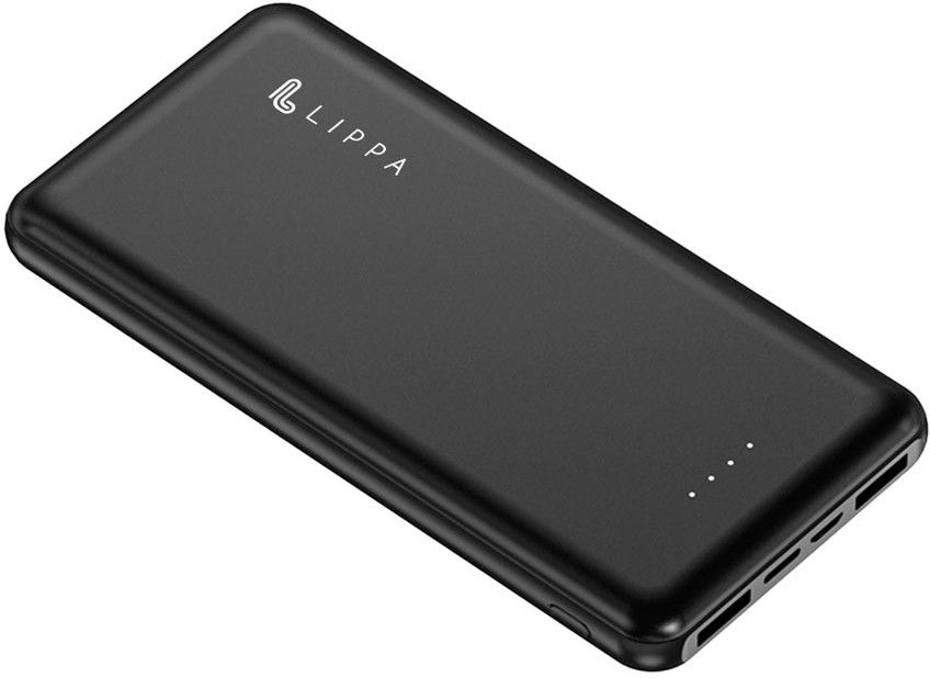 10.000 mAh Powerbank 2 x USB-A Output - Black Nødlader - Svart - 10000 mAh