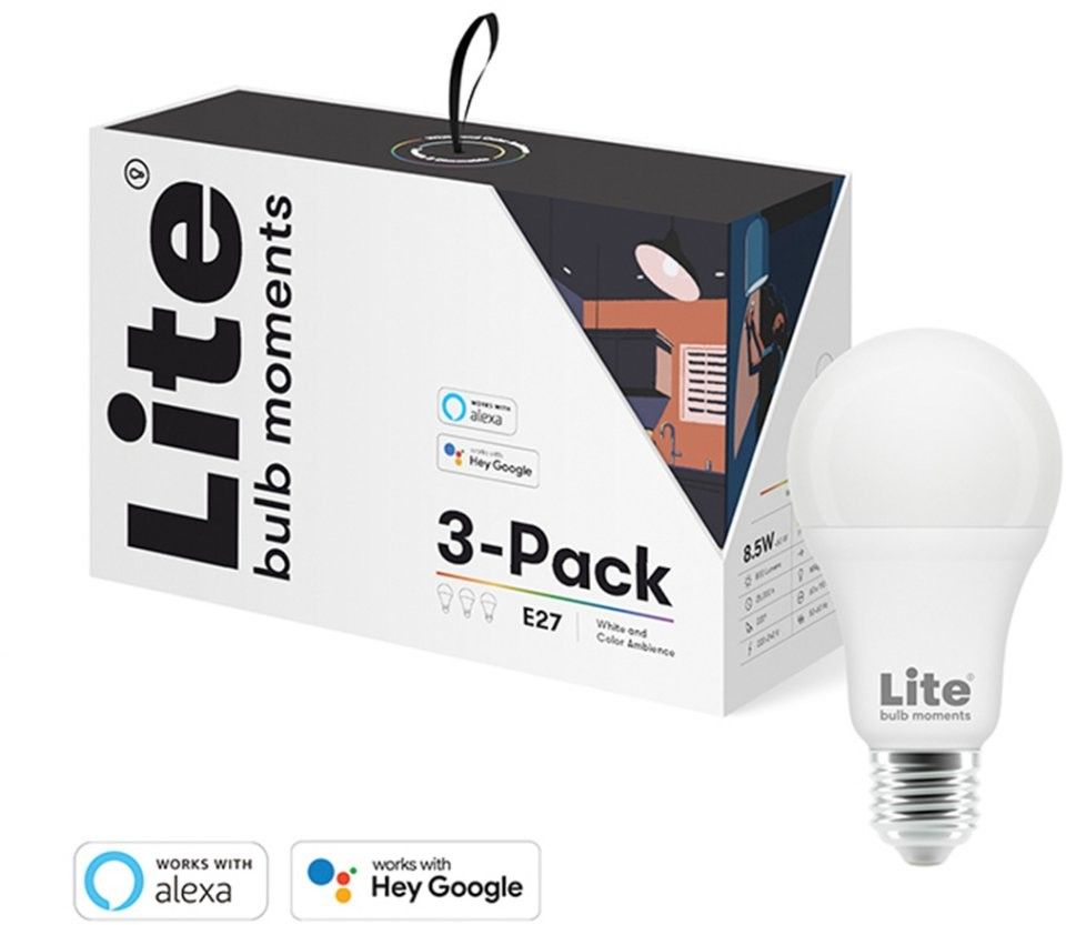 Lite Bulb Moments White & Color Ambience E27 - 3 -pakning