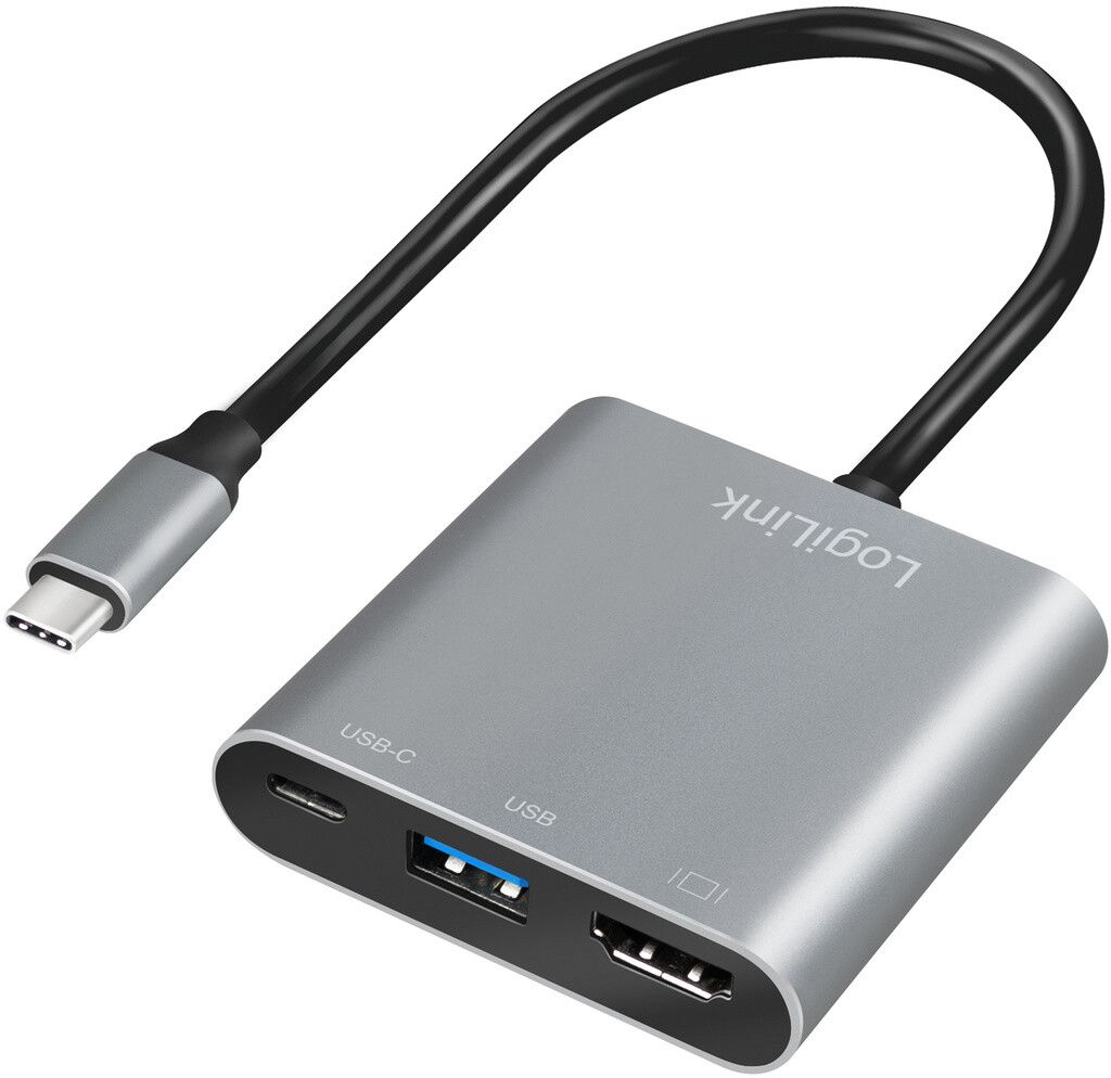 LogiLink USB-C til HDMI/USB-A/USB-C PD 4K/60hz