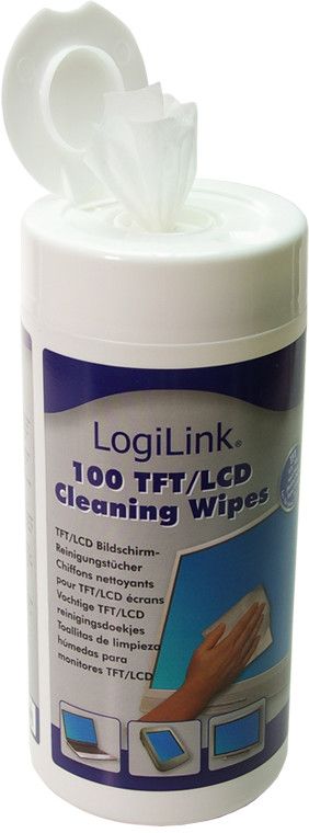 LogiLink Våtservietter LCD/LED 100-pak - Stor