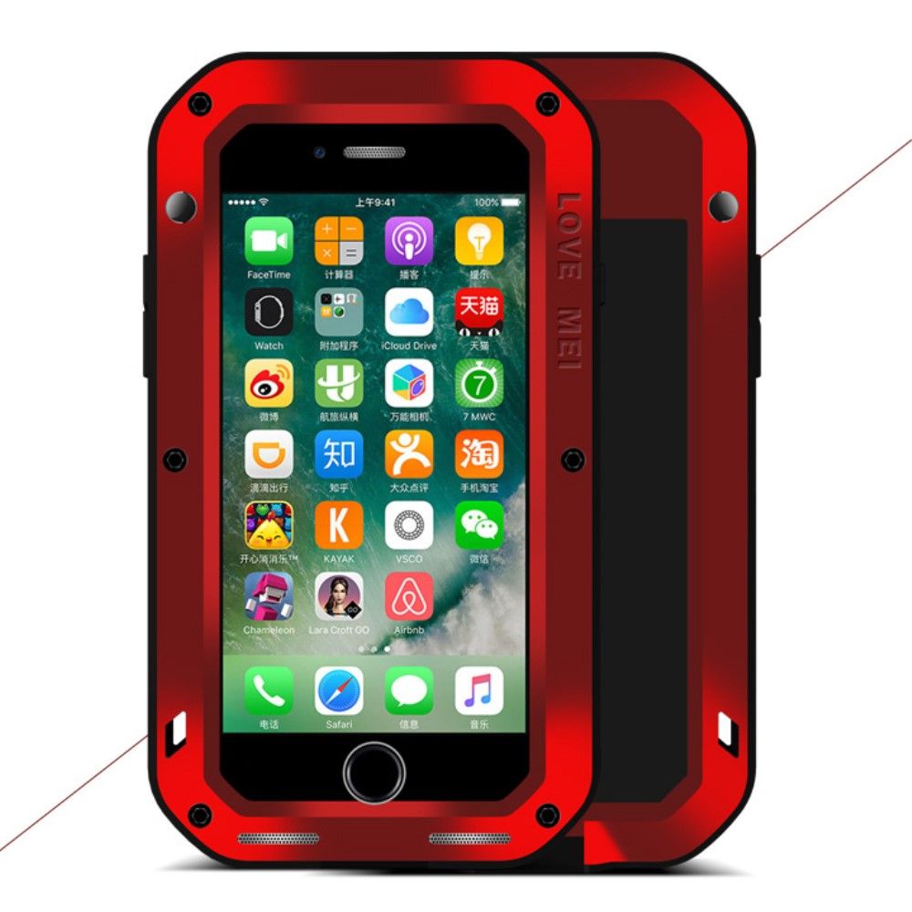 Love Mei Rugged (iPhone SE3/SE2/8/7) - Röd