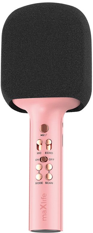 maXlife Bluetooth-mikrofon med høyttaler MXBM-600 - Rosa