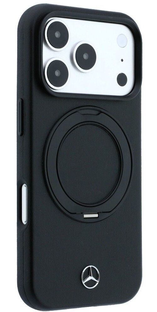 Mercedes Leather Ring Stand MagSafe Case (18 Pro Max/17 Pro Max)