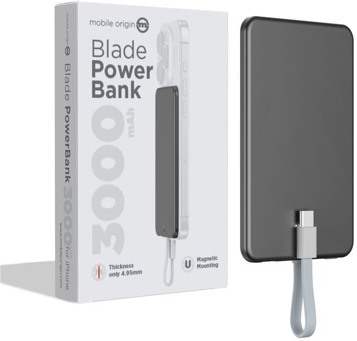 Mobile Origin Blade Powerbank 3000mAh - Grå