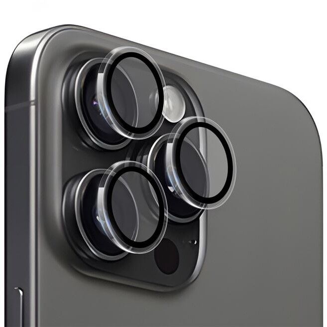 Mobile Origin Easy Lens Guards (iPhone 15 Pro/15 Pro Max) - Gjennomsiktig