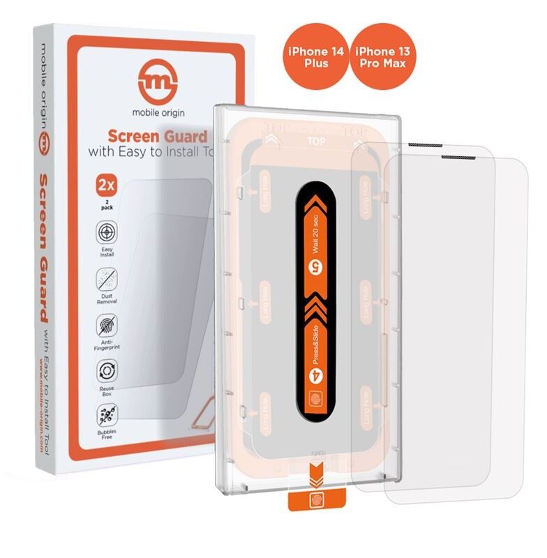 Mobile Origin Screen Guard iPhone 14 Plus / 13 Pro Max with easy applicator 2 pack