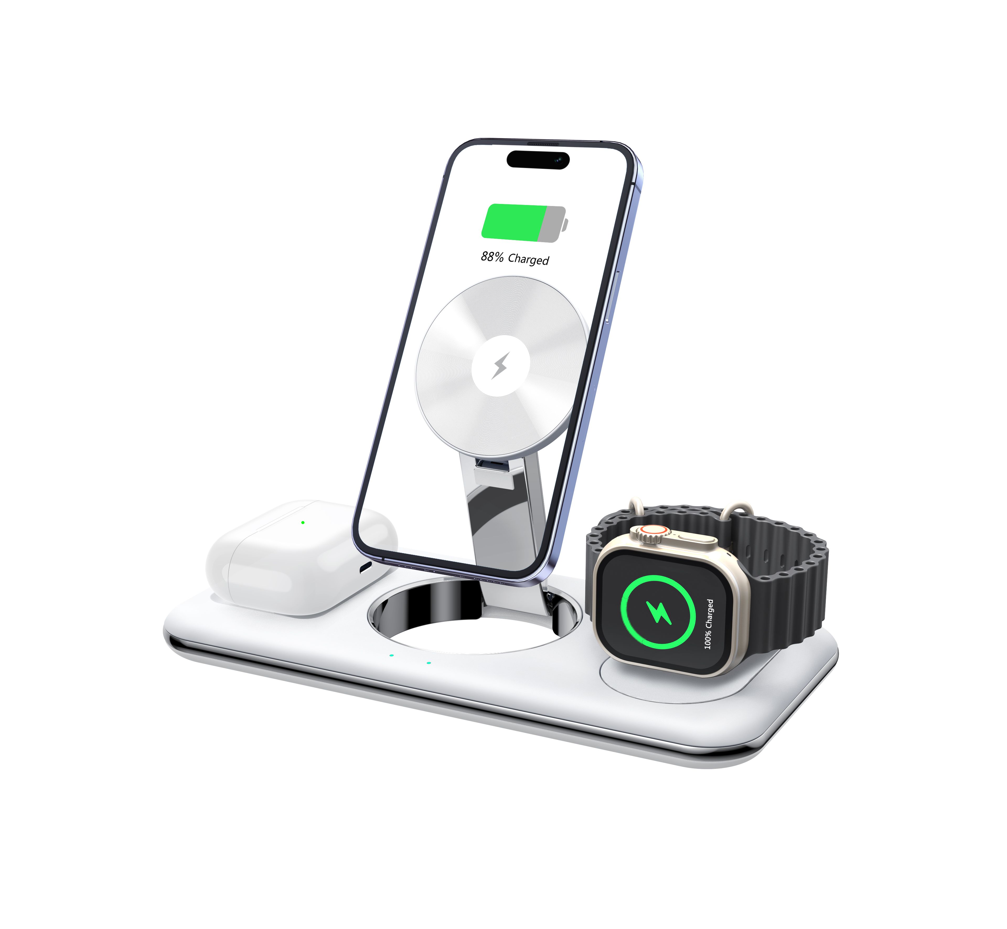 Moobio 3-i-1 ladestasjon med MagSafe - Vit