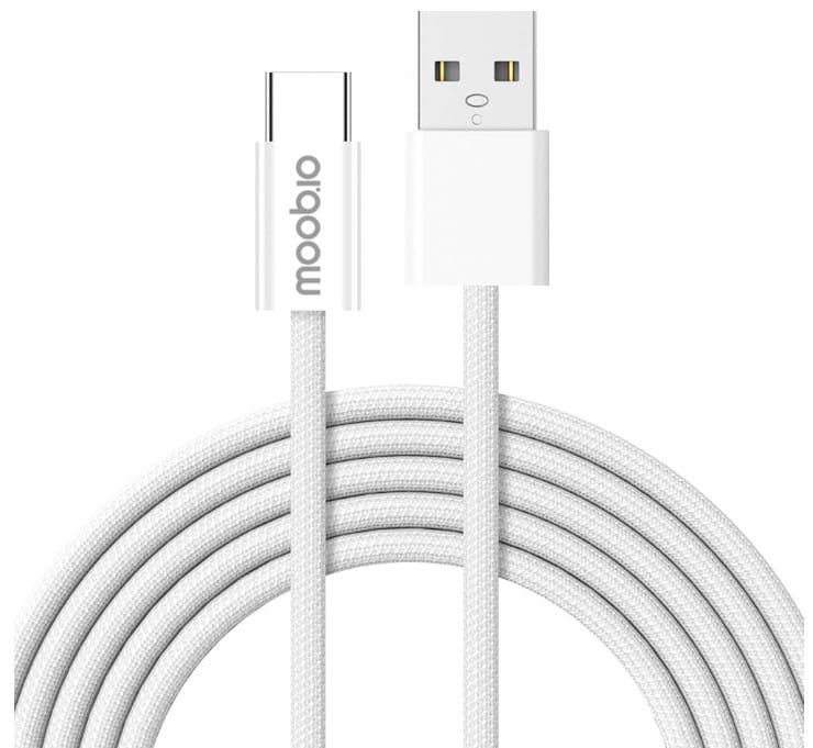 Moobio Braided USB-A to USB-C Cable - 2 meter