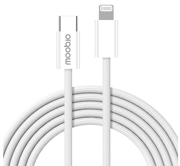 Moobio USB-C to Lightning Braided Cable - 3 meter