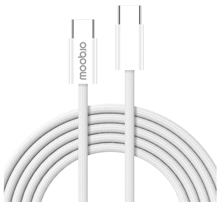 Moobio Braided USB-C til USB-C-kabel - flettet ladekabel - 1 meter