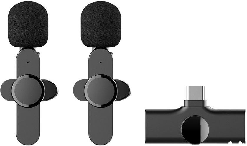 Moobio Wireless Lavalier (2 stk) mikrofon med USB-C x2