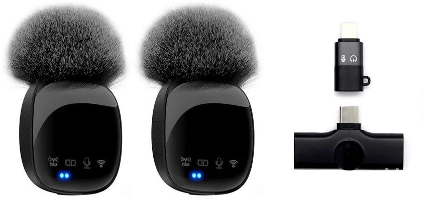 Moobio Pro Wireless Lavalier Microphone x2 - trådløse mikrofoner