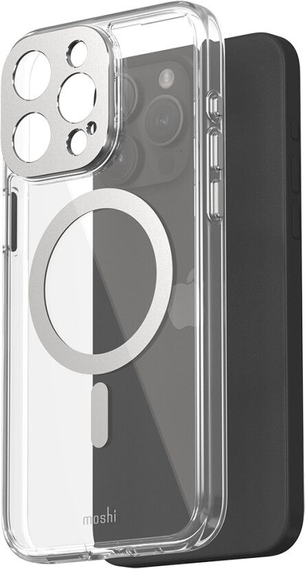 Moshi iGlaze for iPhone 15 Pro Max - Lunar Silver