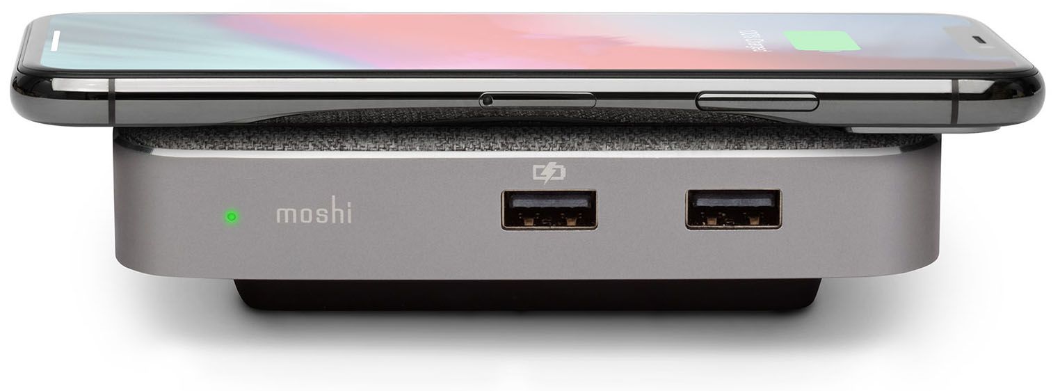 Moshi Symbus Q USB-hub med Qi-lader