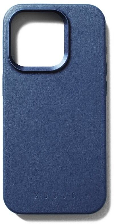 Mujjo Full Leather Case (iPhone 15 Pro) - Blå