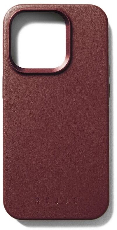 Mujjo Full Leather Case (iPhone 15 Pro) - Vinröd
