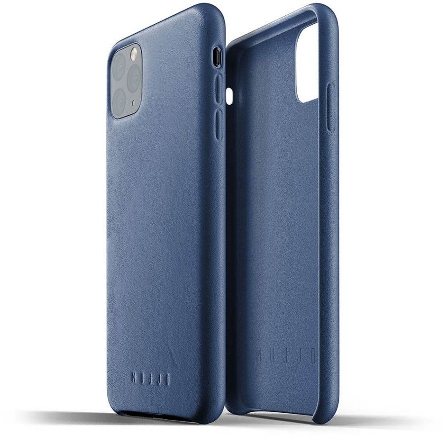 Mujjo Deksel i Hel Lær (iPhone 11 Pro Max) - Blå