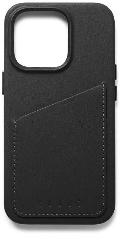 Mujjo Lommeboketui i Hel Skinn (iPhone 14 Pro) - Svart
