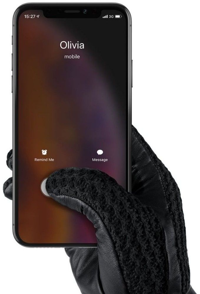 Mujjo Leather Crochet Touchscreen Gloves V2 - Størrelse 9