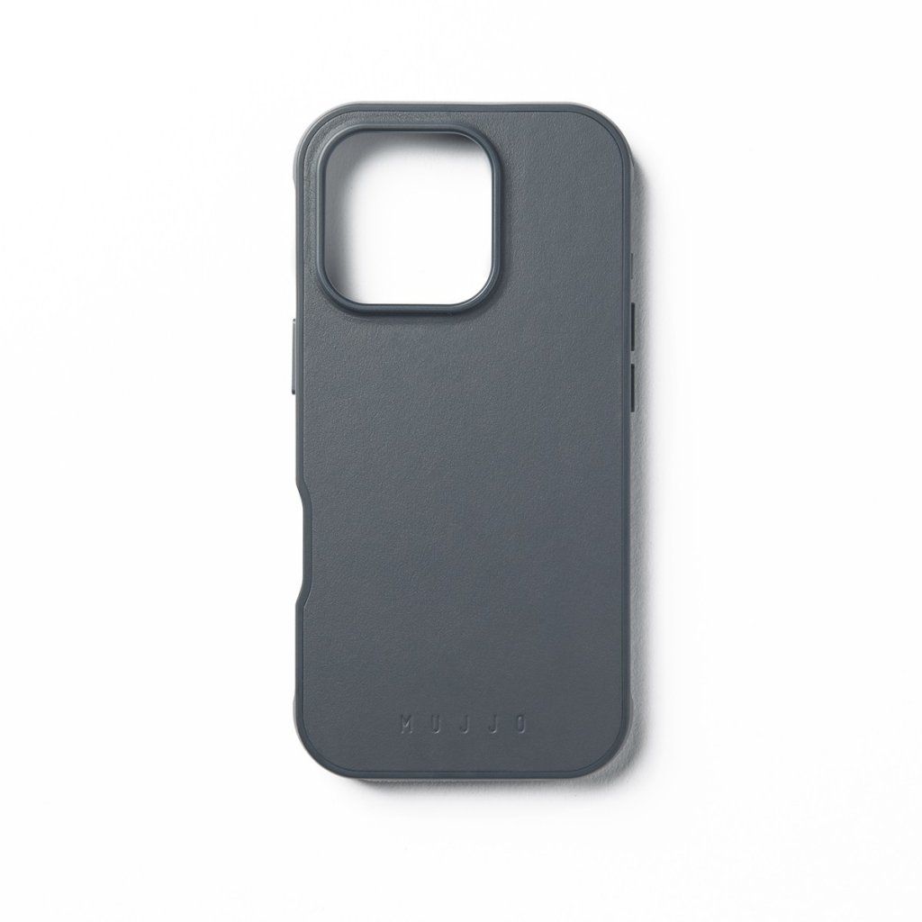 Mujjo Shield-deksel (iPhone 16 Pro Max) - Gråblå
