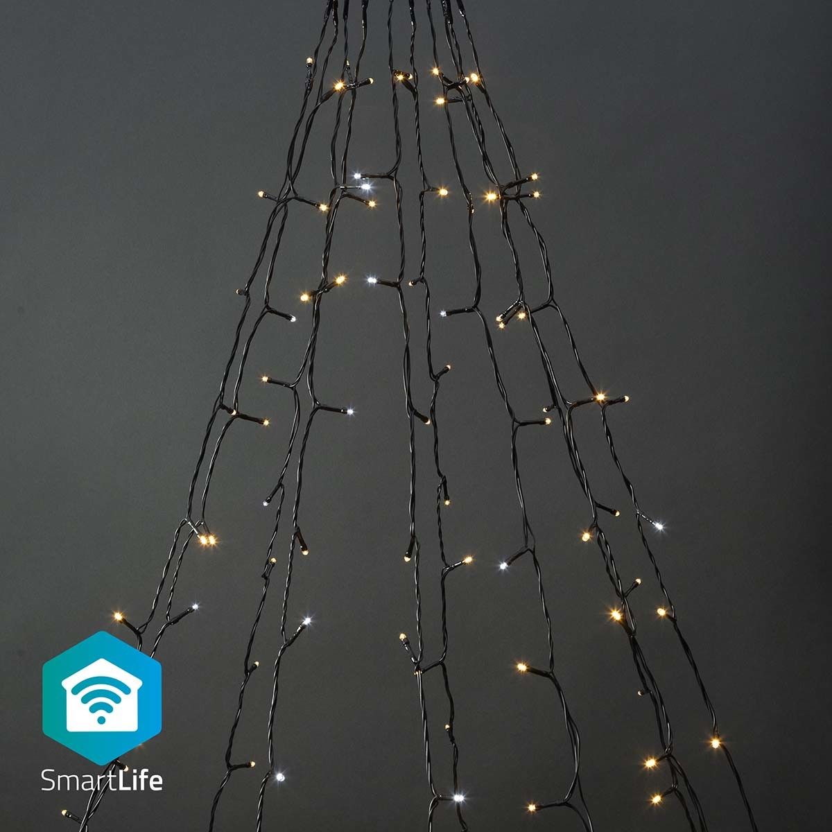 Nedis SmartLife Dekorativ LED | WiFi | Varm til kjølig hvit | 200 lysdioder | 10 x 2m | Android™ / IOS