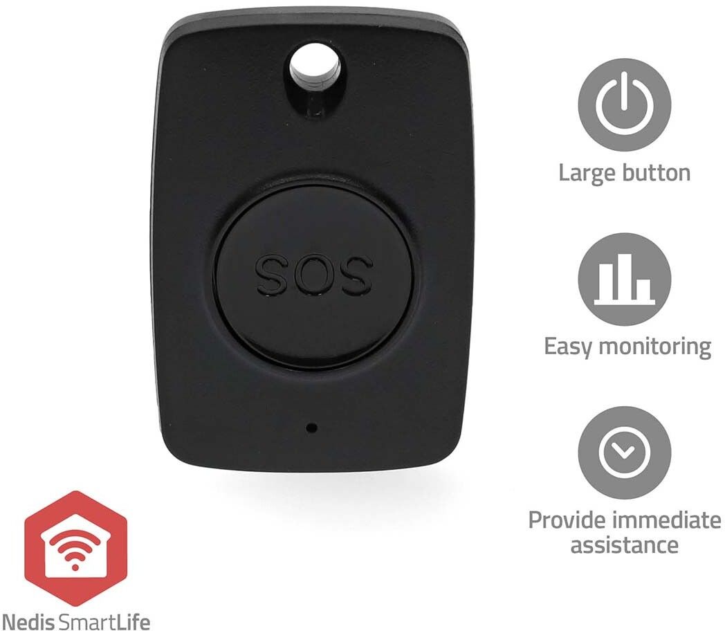 Nedis Smart Panic Button | Zigbee 3.0 | Battery type: CR2450 | Black