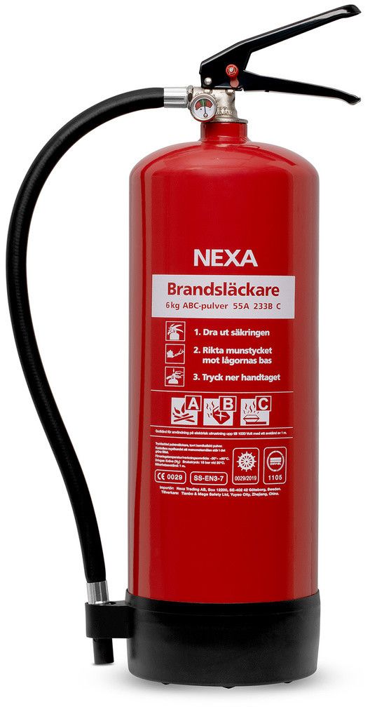 Nexa brannslukningsapparat Rød - 6 kg 43a