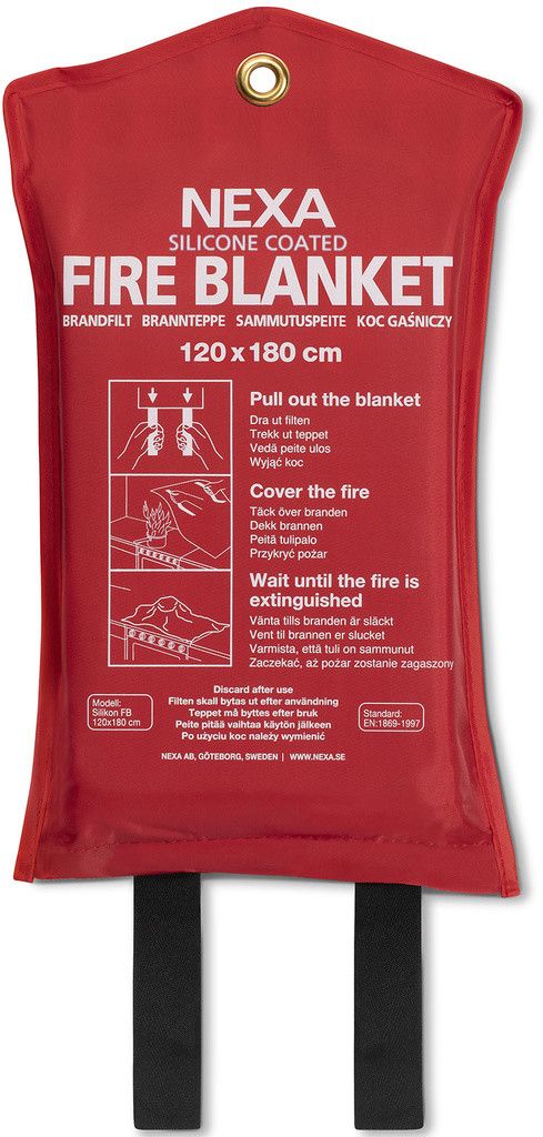 Nexa Fire Blanket Fb-180rm Silicone 120x180cm Red