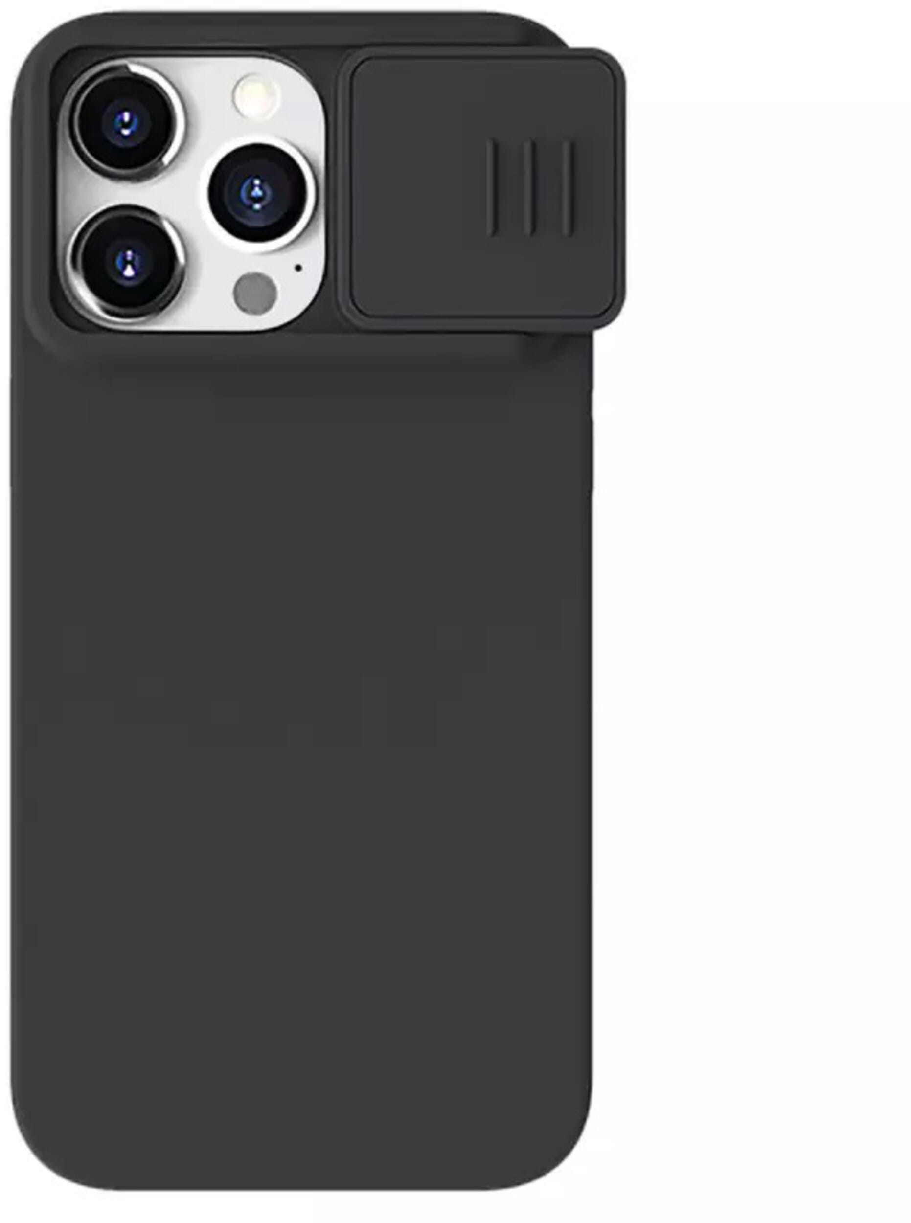 Nillkin CamShield Silky Silicone Case (iPhone 15) - Svart