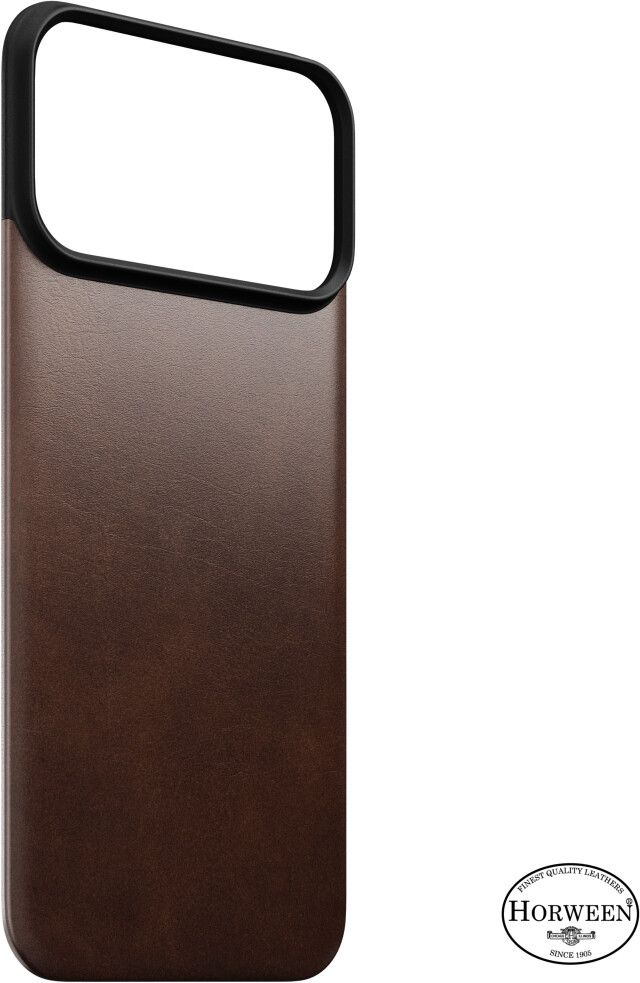 Nomad Magnetic Leather Back (iPhone 17 Pro Max/18 Pro Max) - Brun