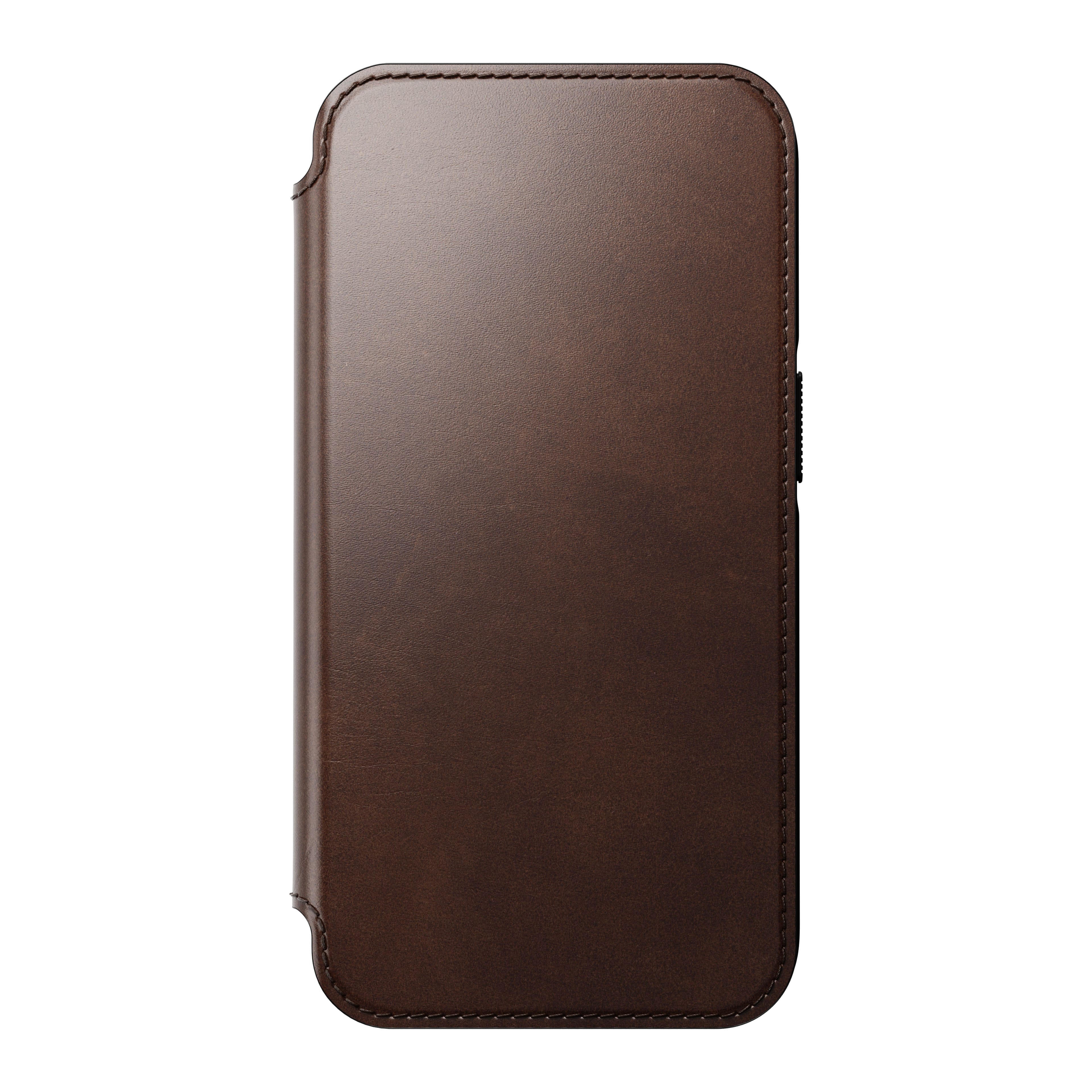 Nomad Modern Leather Folio (iPhone 14) - Mørkebrun