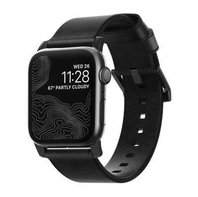 Nomad - Modern Leather Strap (Watch 49/46/45/44/42mm) - Svart