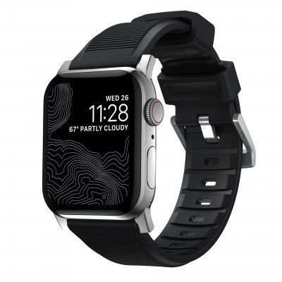 Nomad Rugged Band (Watch 49/46/45/44/42mm) - Svart/silver