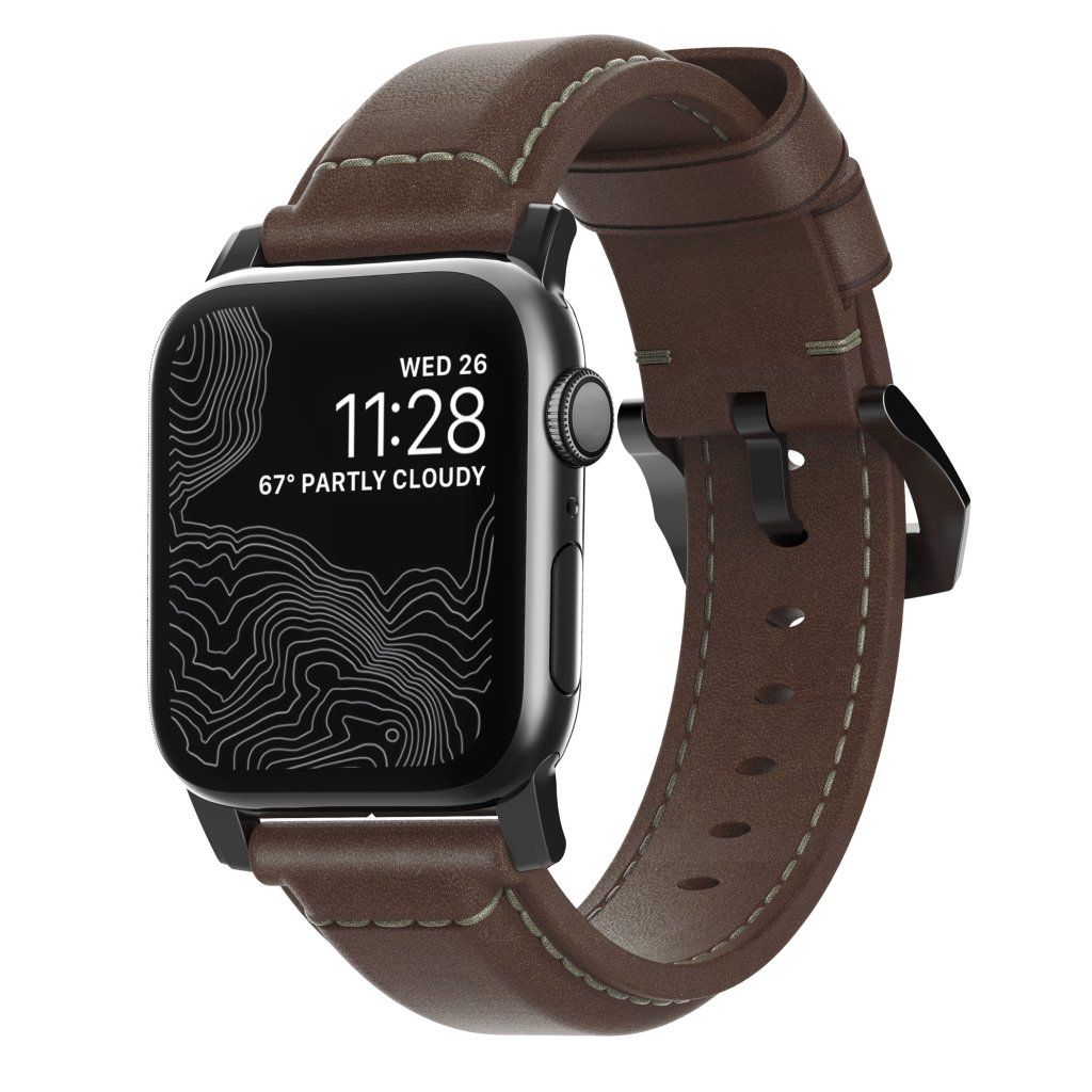 Nomad Leather Strap (Watch 49/46/45/44/42mm) - Traditional - Brun/svart