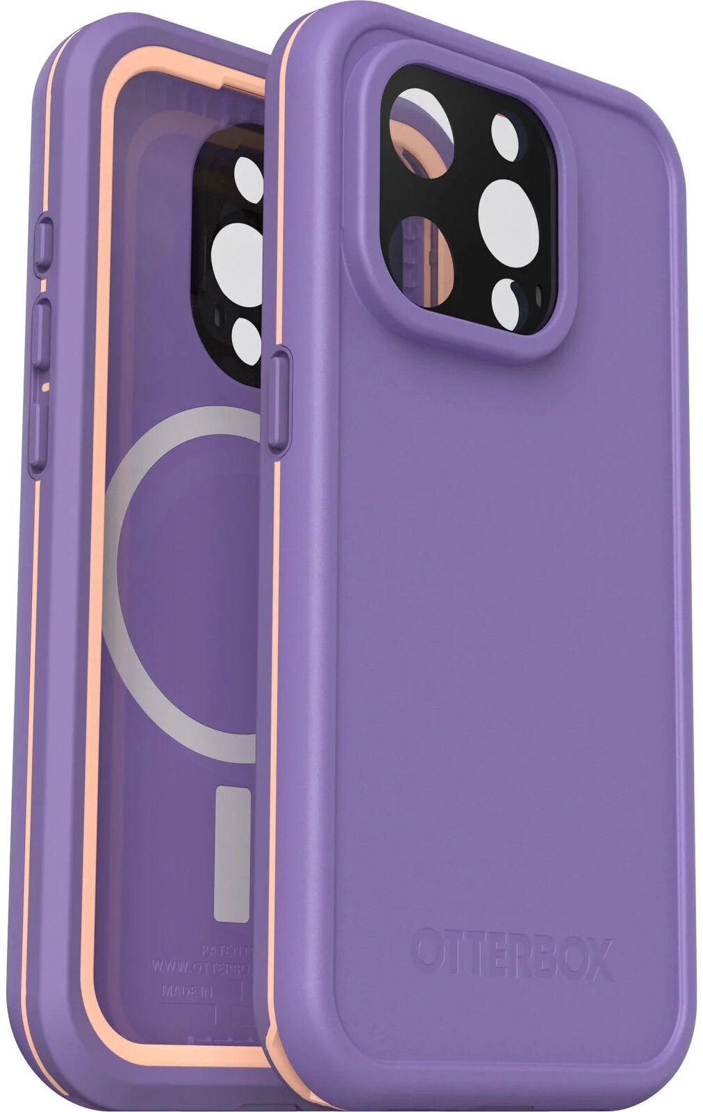 OtterBox Fre MagSafe Apple iPhone 15 Pro Rule of Plum - purple