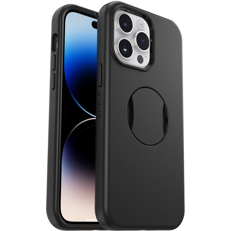 OtterBox OtterGrip Symmetry-deksel (iPhone 14 Pro) - Svart