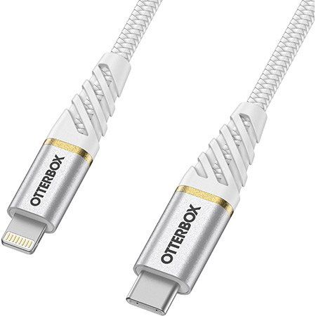 OtterBox Premium Lightning til USB-C-kabel - Hvit 1 meter