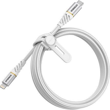 OtterBox Premium Lightning til USB-C-kabel - Hvit 2 meter